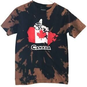 Canada bleach dyed t shirt unisex size small
